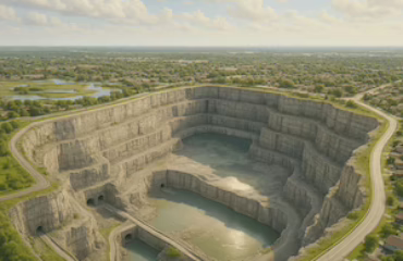 MWRD Thornton Quarry as depicted in a stylized photo