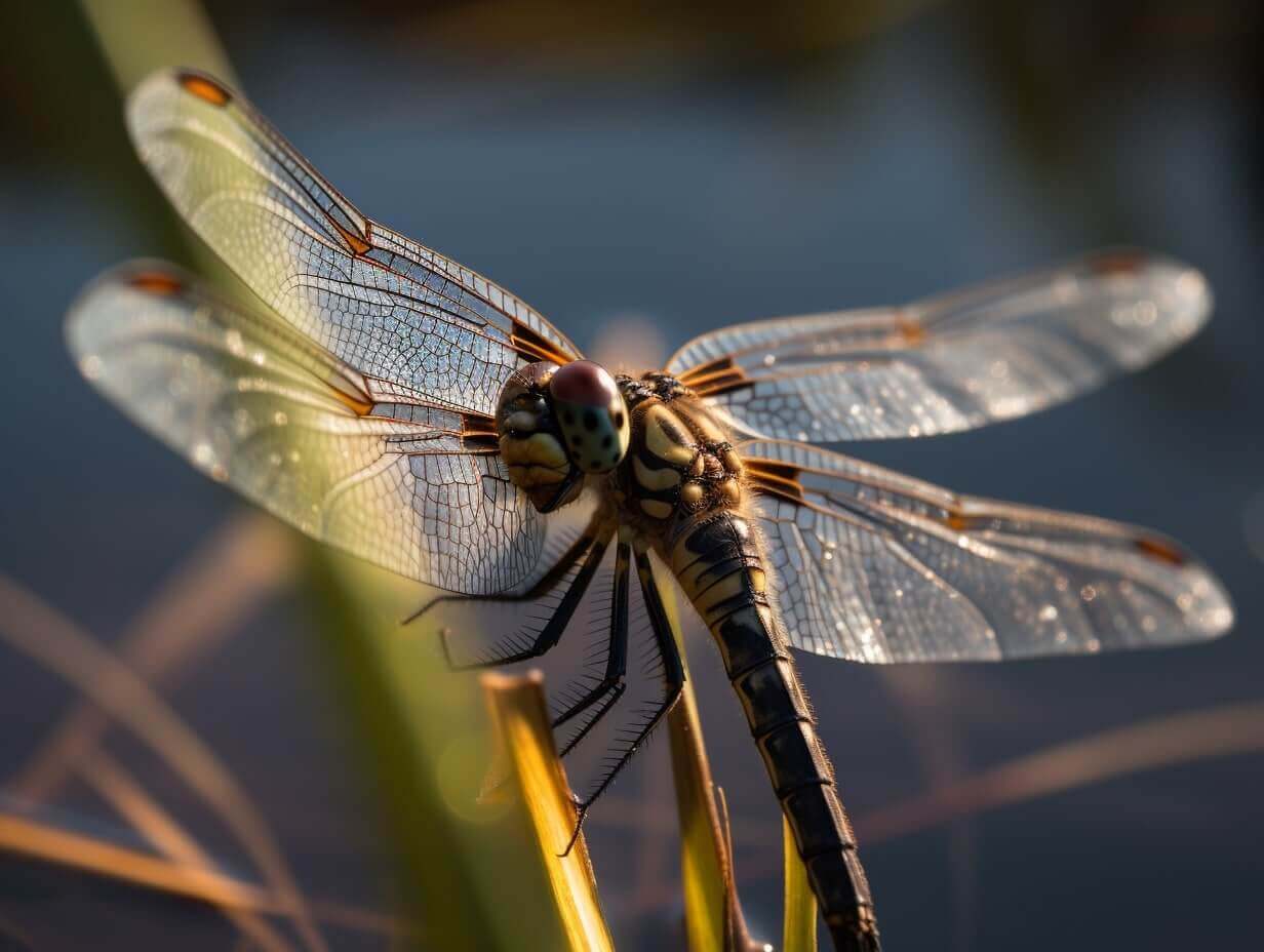 Dragonfly Closeup on a Lake County Illinois Wetland Project