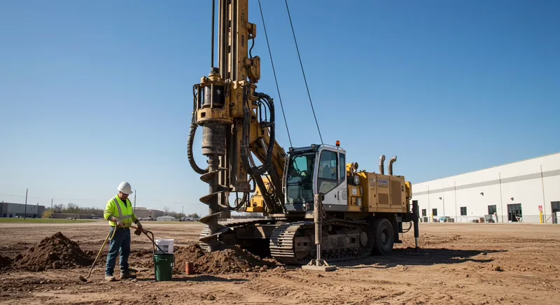 Phase 2 environmental site assessment cost field work with drilling rig